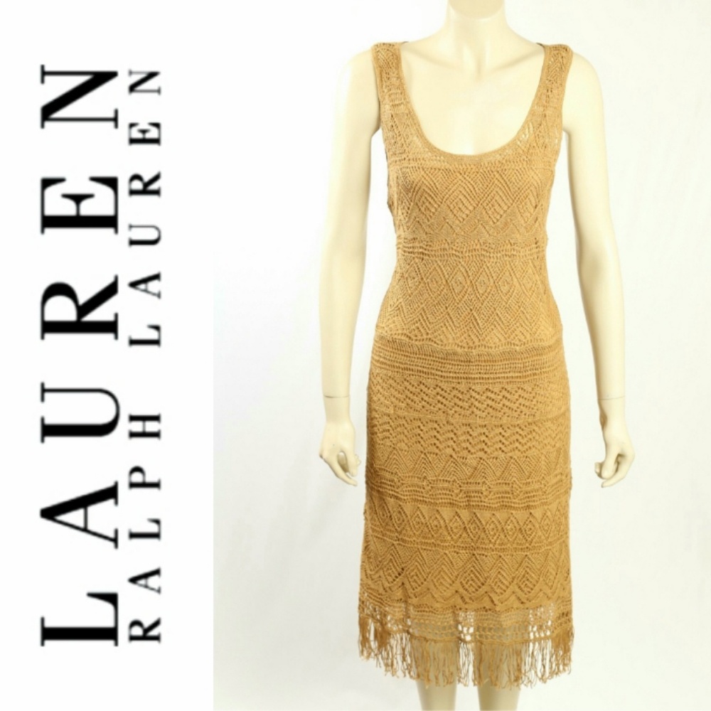 Crochet tank dress w fringe Ralph lauren - Picture 6 of 6